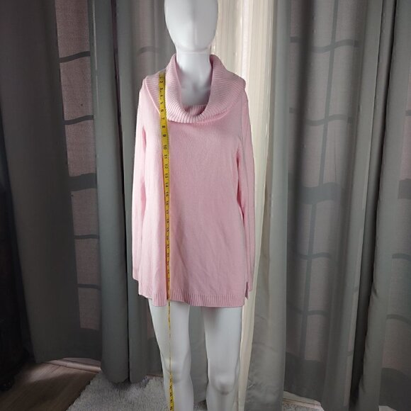 Kim Rogers Signature Womens Cowl Neck Pink Long Sleeve Sweater Size Medium - Picture 5 of 10